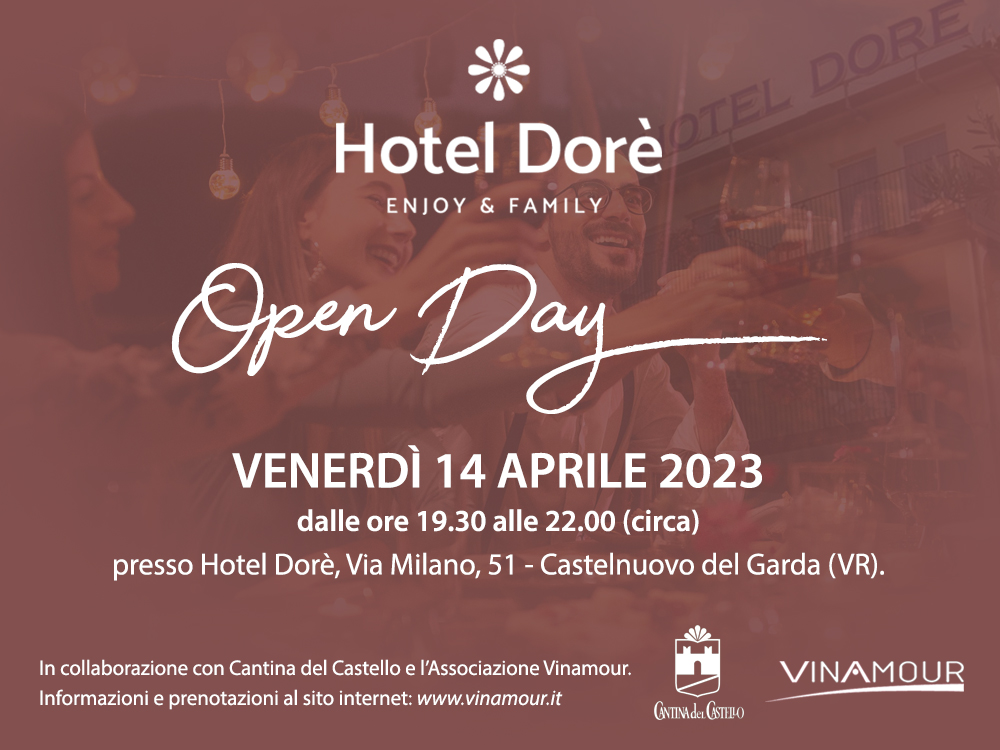 Vinamour presenta Open Day Hotel Dorè Castelnuovo del Garda