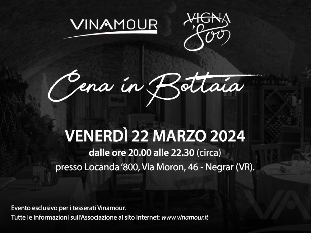 Vinamour e Vigna '800: Cena in Bottaia